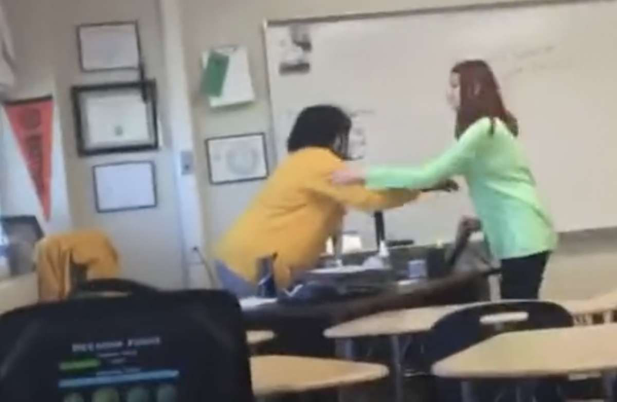 Watch: Castleberry High School investigating viral video of student attacking teacher, making racist comments.